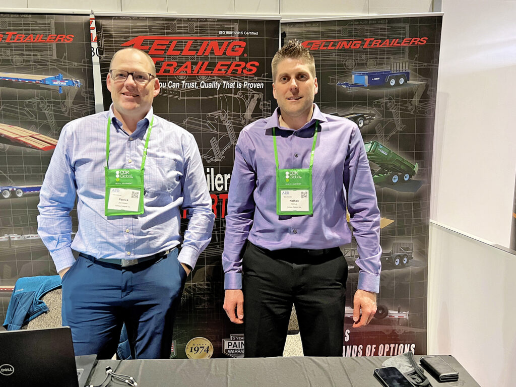 Patrick Jennissen and Nathan Uphus of Felling Trailers Inc at AED Summit 2022