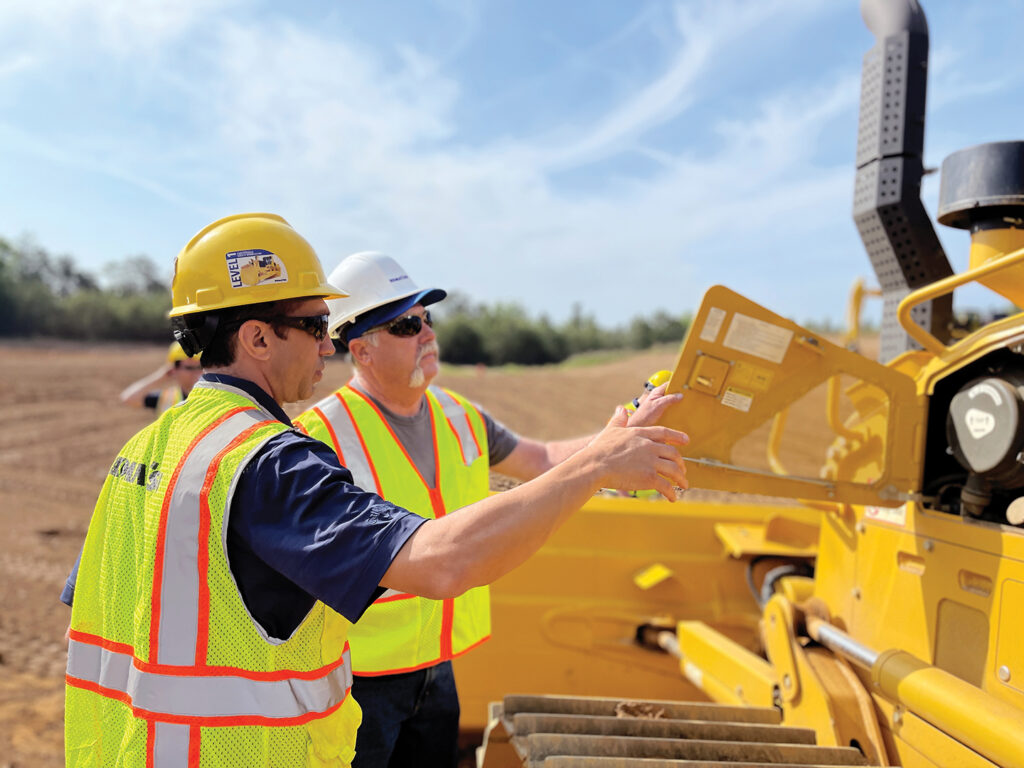 Attendees could speak with Komatsu personnel about machine features and how they could benefit their business.