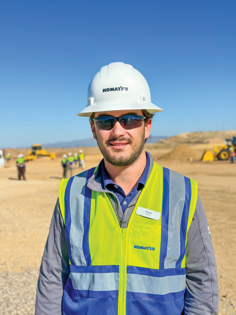 An image of Andrew Casey, Digital Solutions Analyst at Komatsu